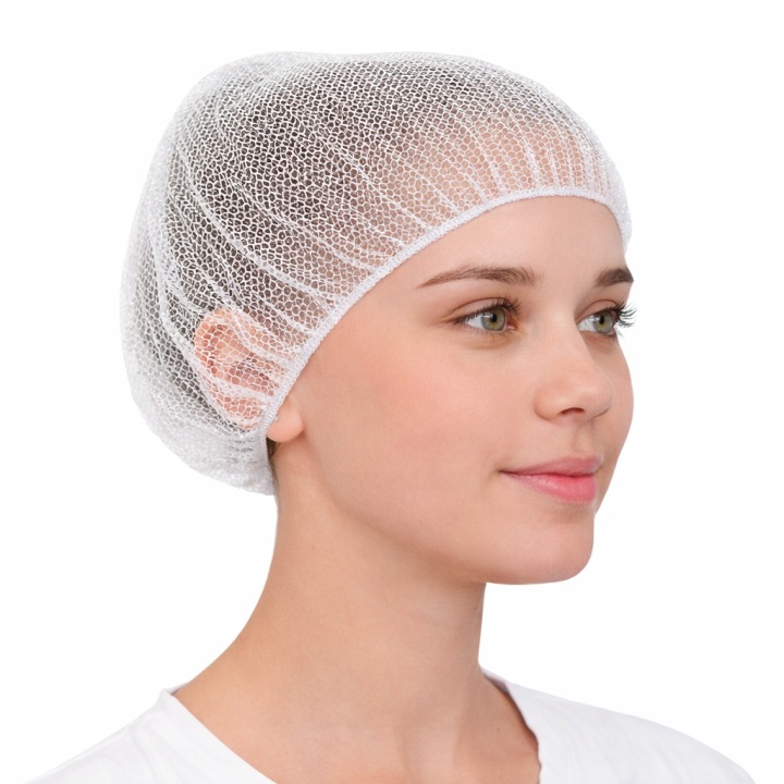 ZESTAW CZEPEK SIATECZKA BIAŁA 10 OPAK