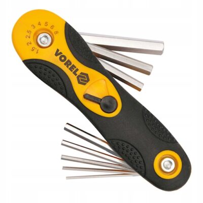 KLUCZE HEX 1,5-8 mm, CR-V, ZESTAW 8 szt.