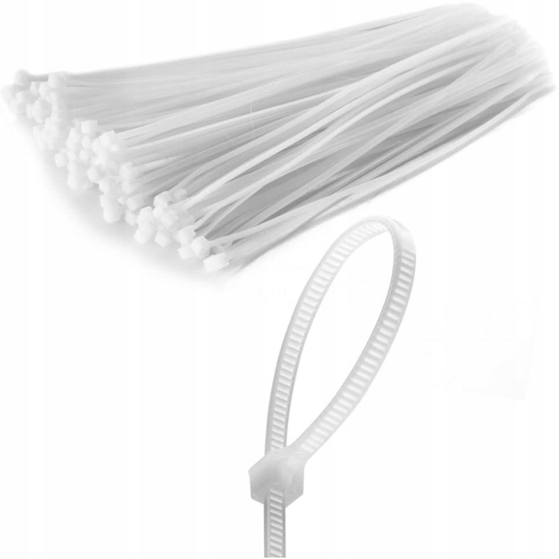 OPASKI-ZACISKOWE-KABLOWE-TRYTYTKI-biale-trytki-sztrapsy-DLUGIE-500-mm-90szt-Material-nylon