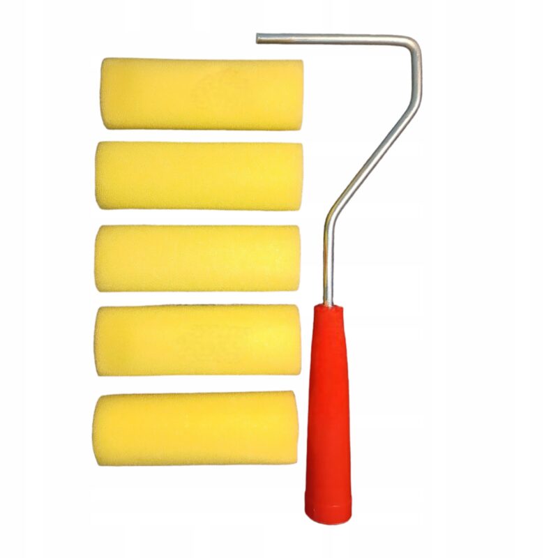 ZESTAW-WALKOW-MALARSKICH-100-mm-walki-malarskie-gabkowe-5-szt-raczka-Szerokosc-walka-10-cm